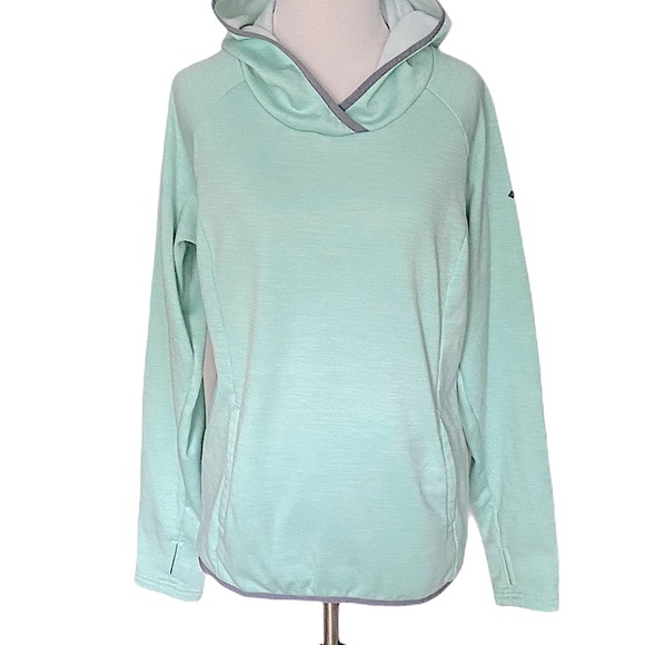 Columbia Tops - COLUMBIA blue long sleeve space-dye hoodie medium